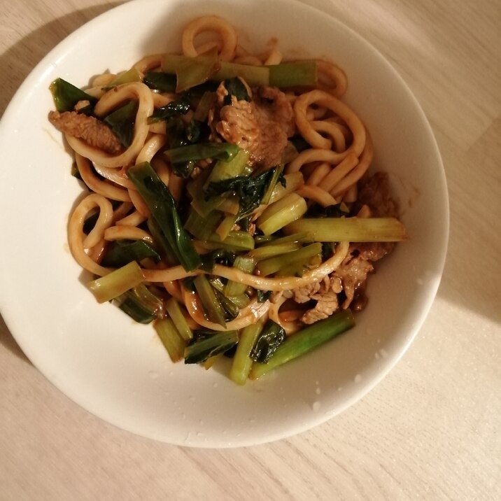 豚肉野菜焼きうどん